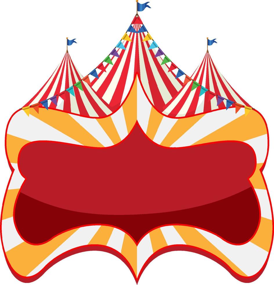 banner de circo de carnaval vacío vector