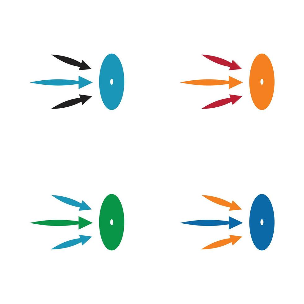 Target dart arrow logo design vector