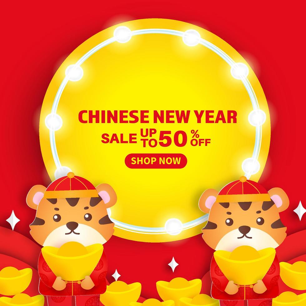 Chinese new year 2022 year of the tiger banner . vector