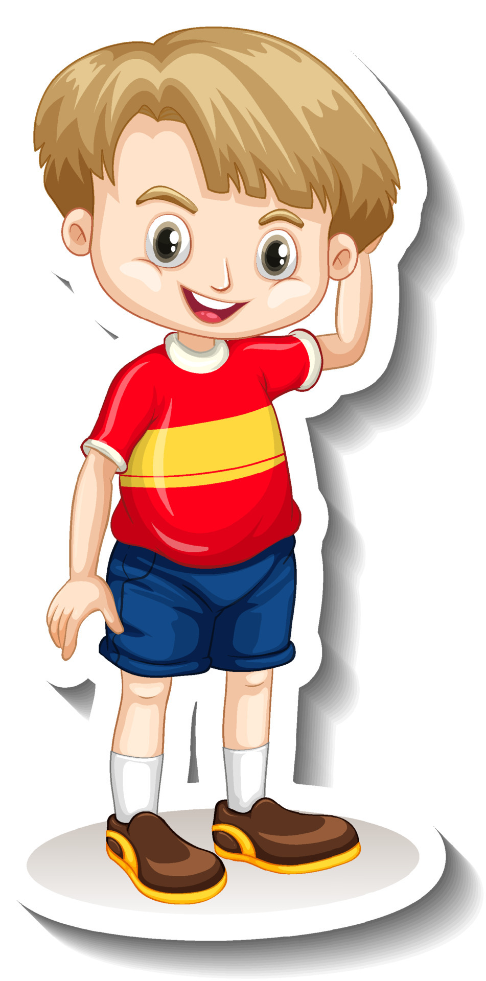 Spanish Boy Cartoon Character Sticker 4760838 Vector Art At Vecteezy