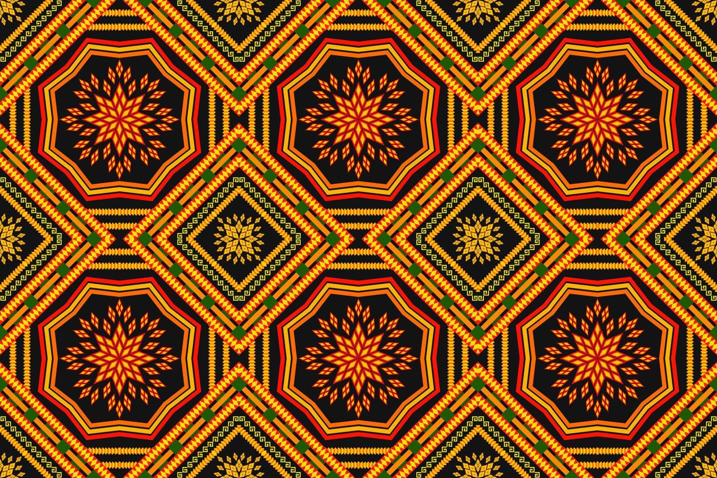 Beautiful geometric ethnic oriental art pattern traditional. Design for carpet,wallpaper,clothing,wrapping,batik,fabric,Vector illustration. Figure tribal embroidery style. vector