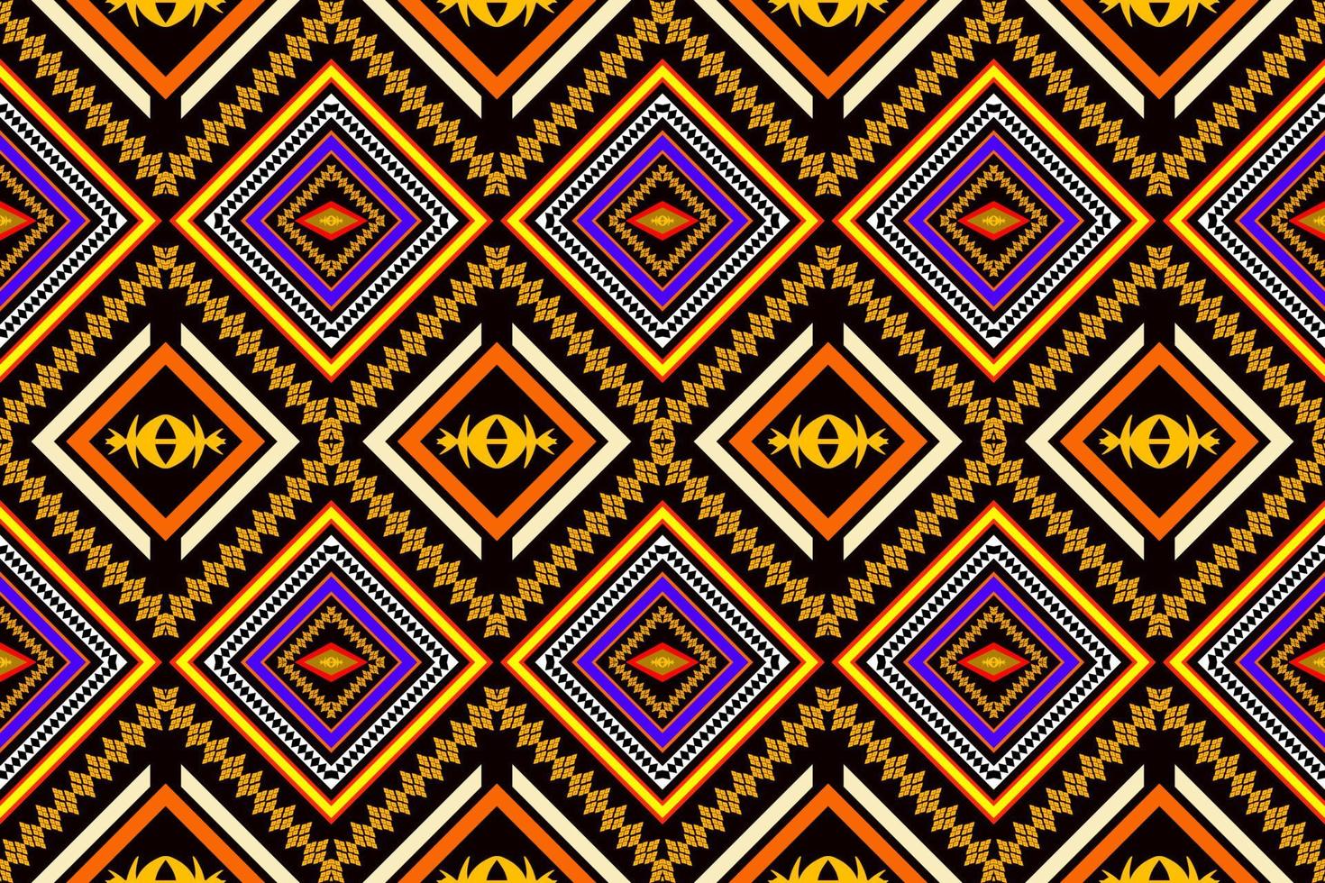 Beautiful geometric ethnic oriental art pattern traditional. Design for carpet,wallpaper,clothing,wrapping,batik,fabric,Vector illustration. Figure tribal embroidery style. vector