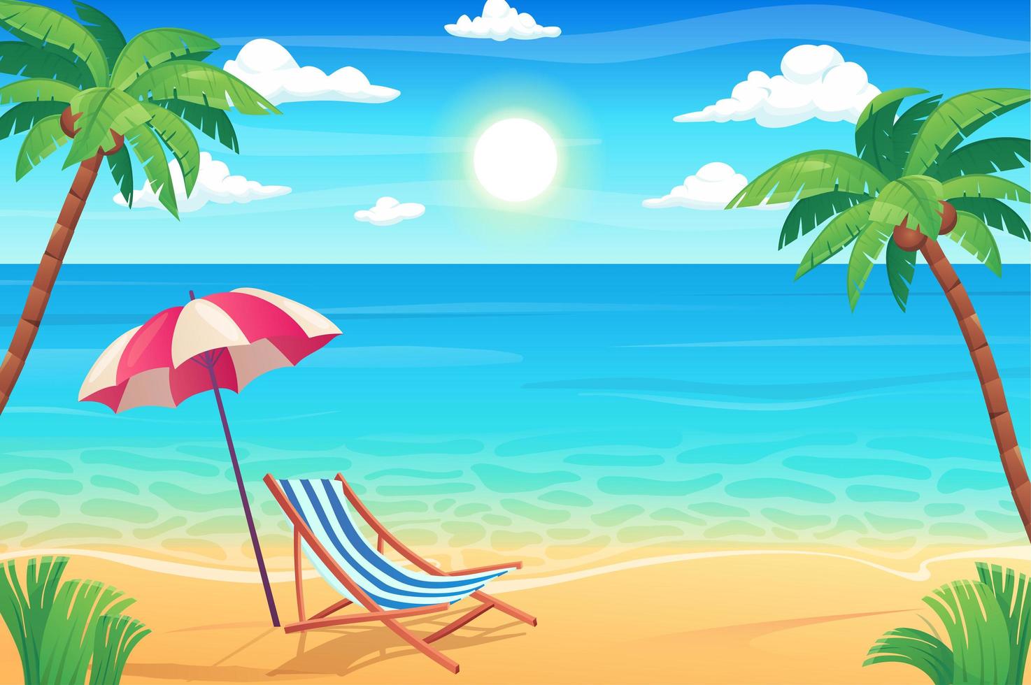 Summertime rest illustration vector