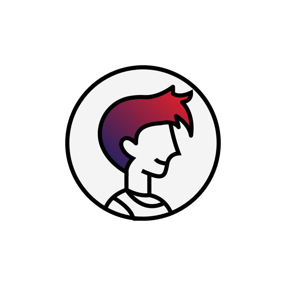 a handsome boy icon, icon avatar for Profil photo vector