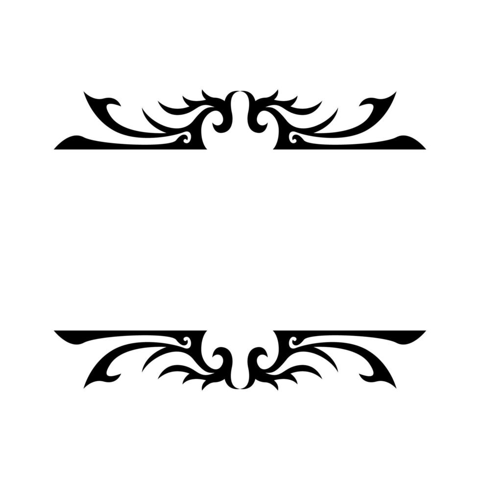 border ornament design, ornament for top and bottom of book vector