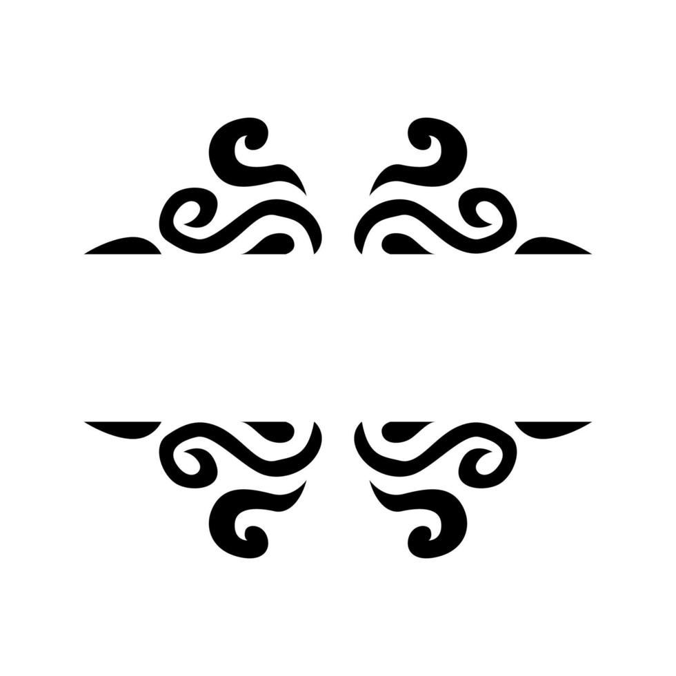 Simple ornament, vintage border and ornament vector