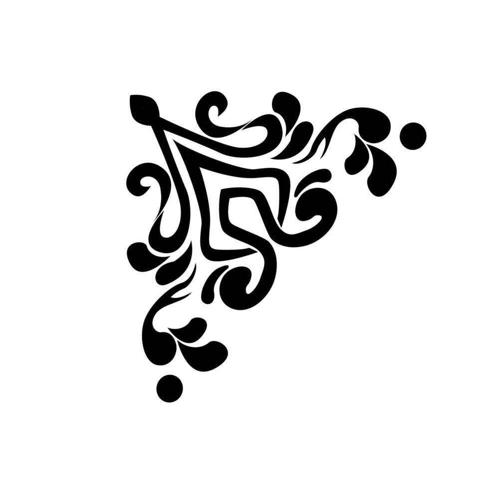 tribal ornament design for the corner of the book page, tribal art vector