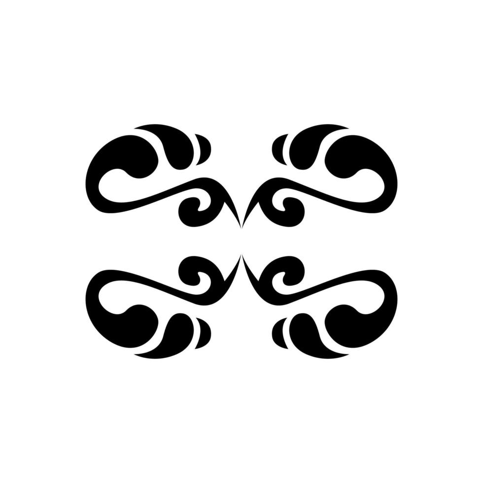 tribal ornament design for a paragraph border in the middle of the page vector