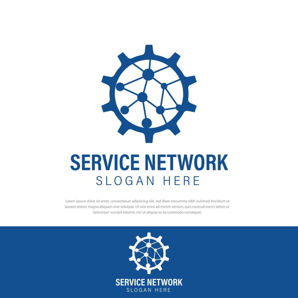 Technology network gear design logo.digital,mechanical,industrial,symbol,gear icon design template vector