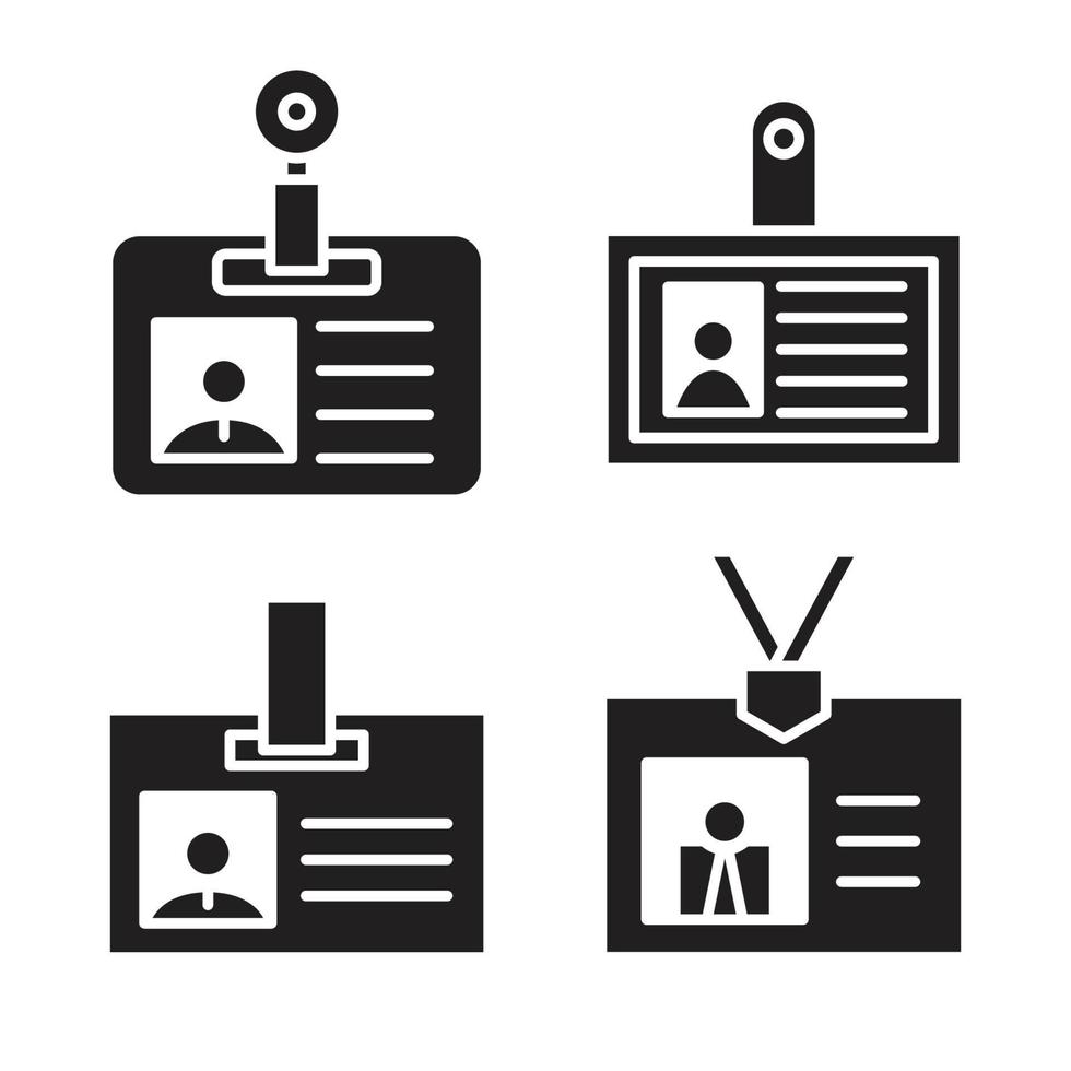 business and identification card icons vector