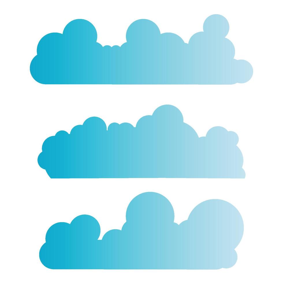 conjunto de nube azul vector