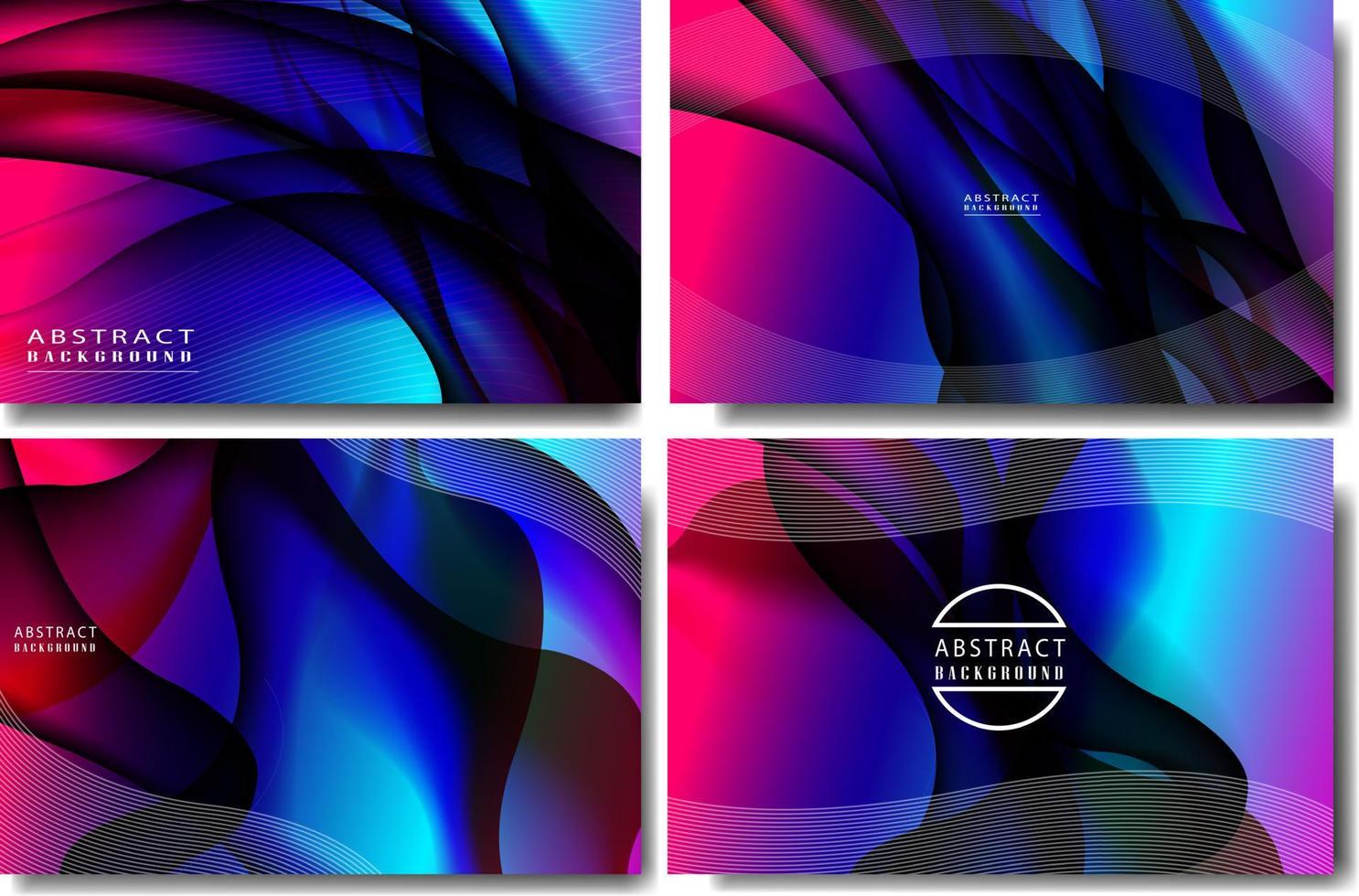 Diseño abstracto colorido del flujo de fluido del resplandor mínimo para el fondo del folleto publicitario del sitio web. concepto de ilustración de tono multicolor de elemento futurista degradado moderno moderno. vector