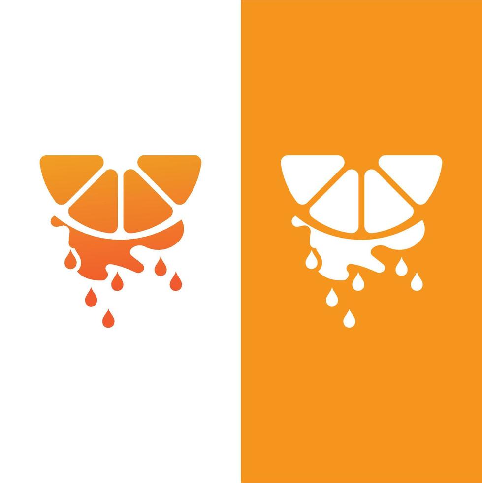 Ilustración de icono de vector de diseño de logotipo naranja