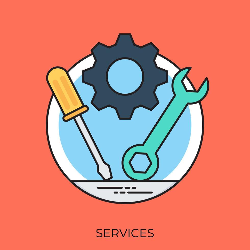 Trendy Services Concepts vector