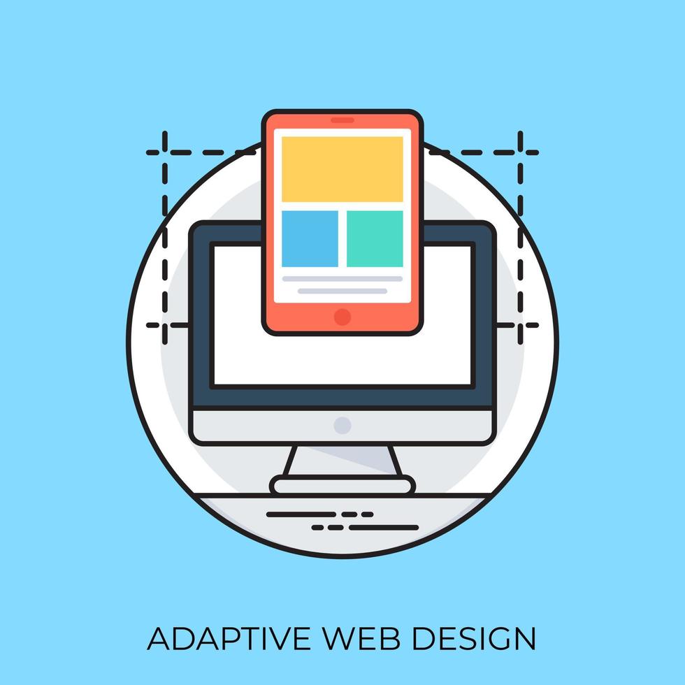 diseño web adaptativo vector