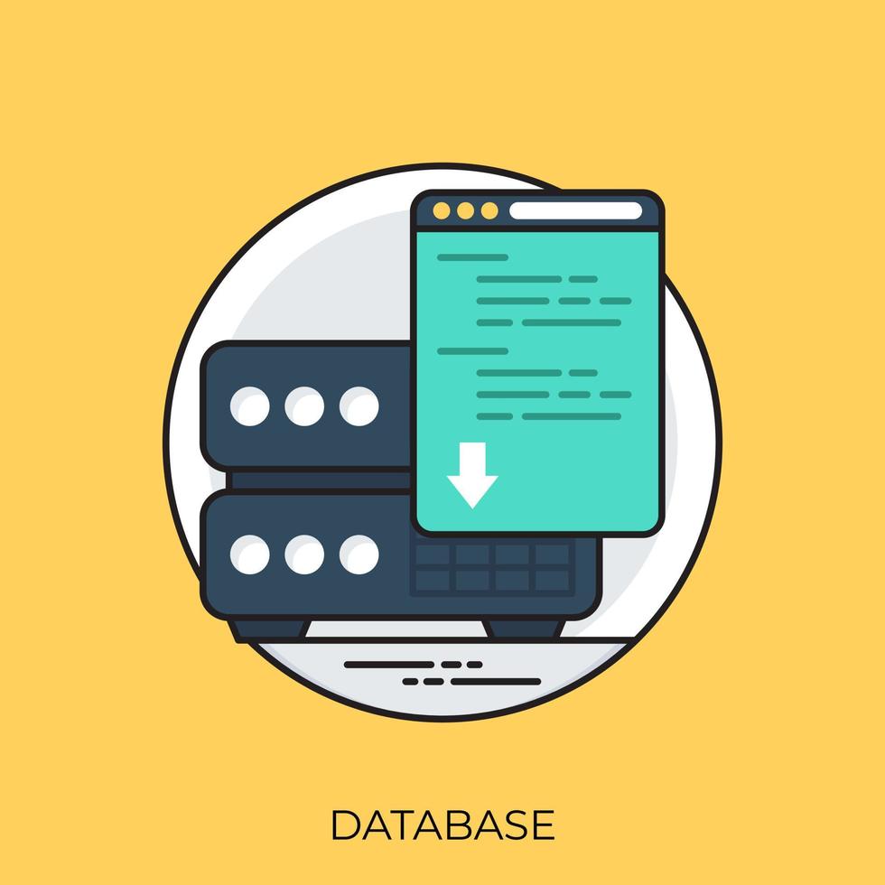 Trendy Database Concepts vector