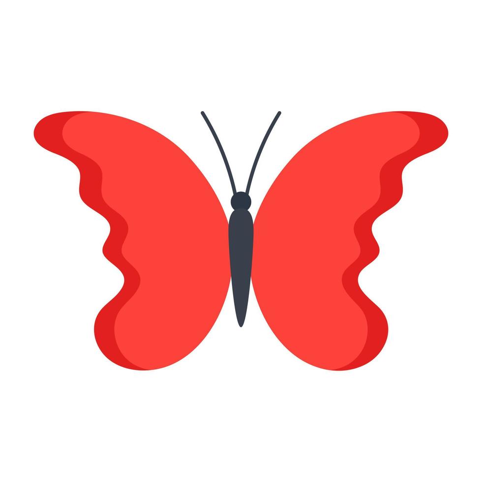 Flying Red Butterfly vector