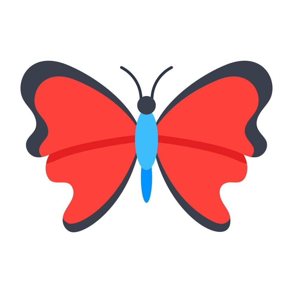 Imperial Red Butterfly vector