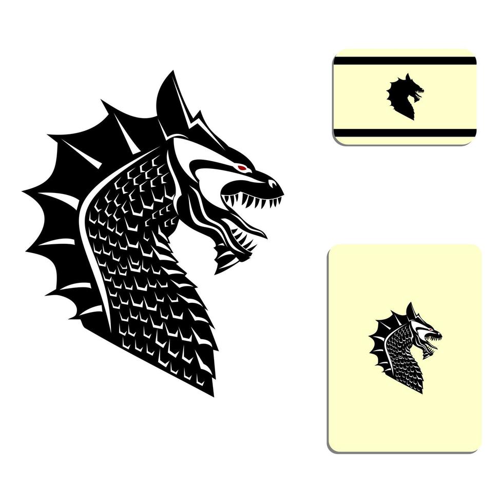 logo de cabeza de dragon vector