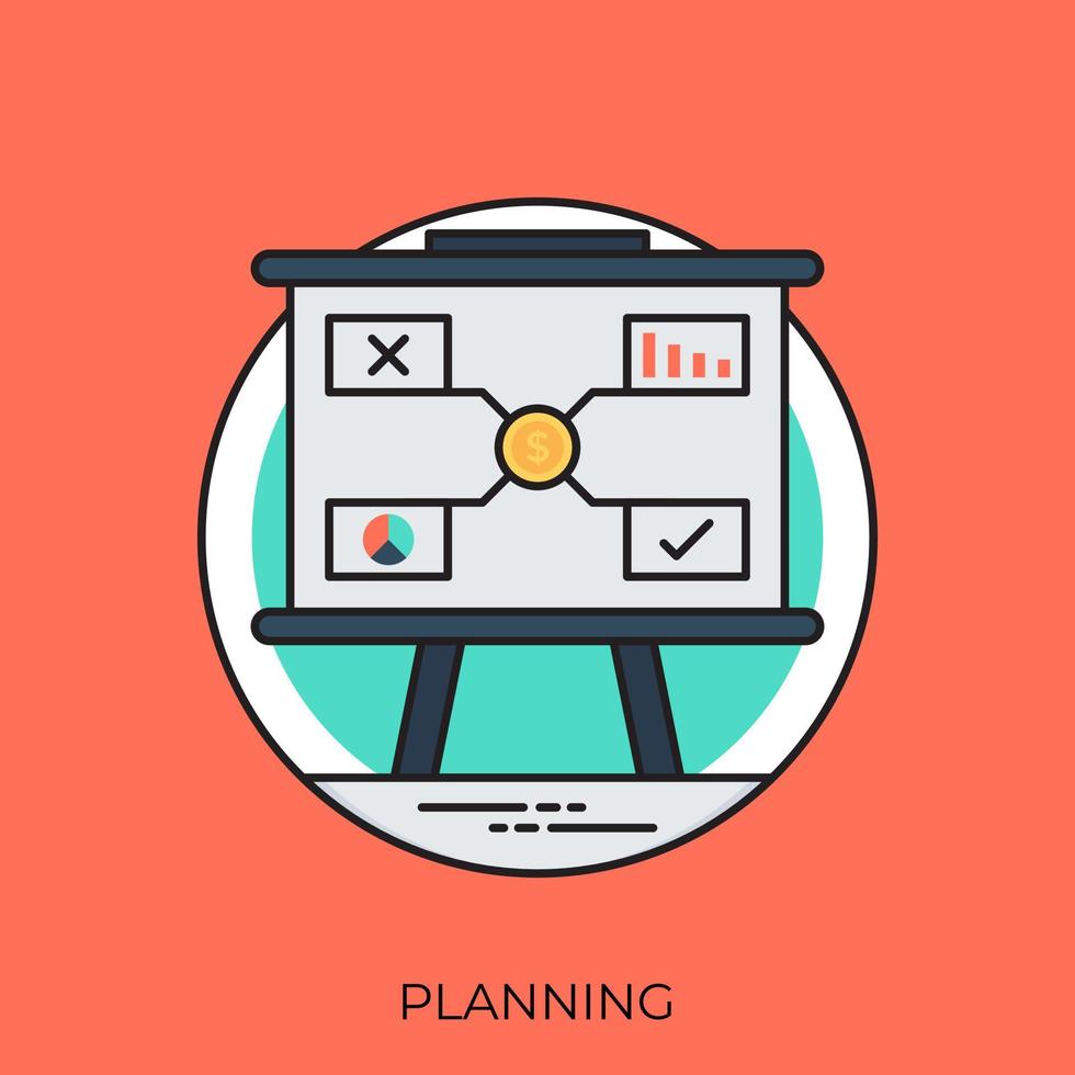 Trendy Planning Concepts vector