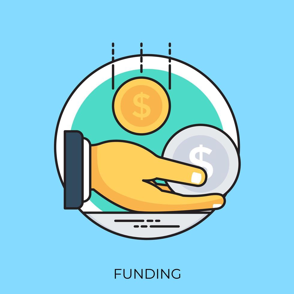 Trendy Funding Concepts vector