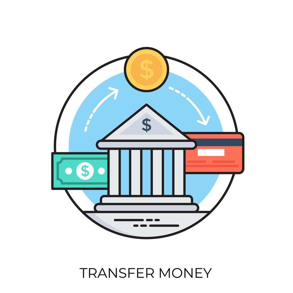 Transfer Of Money vector