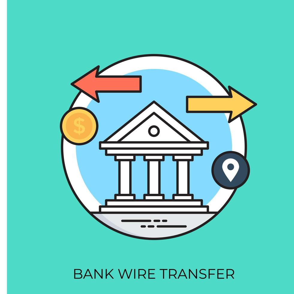 Wire Transfer Concepts vector