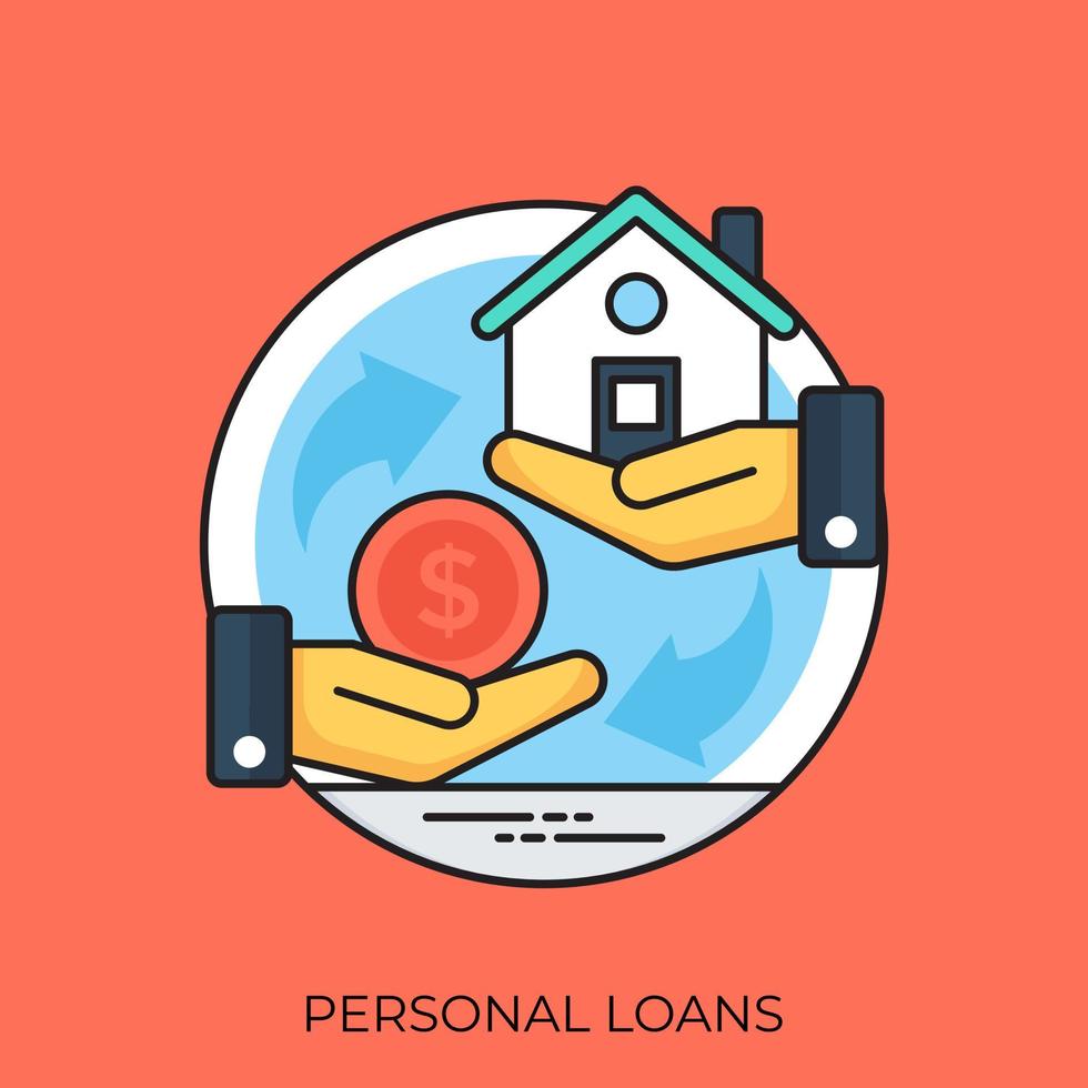 conceptos de préstamos hipotecarios vector