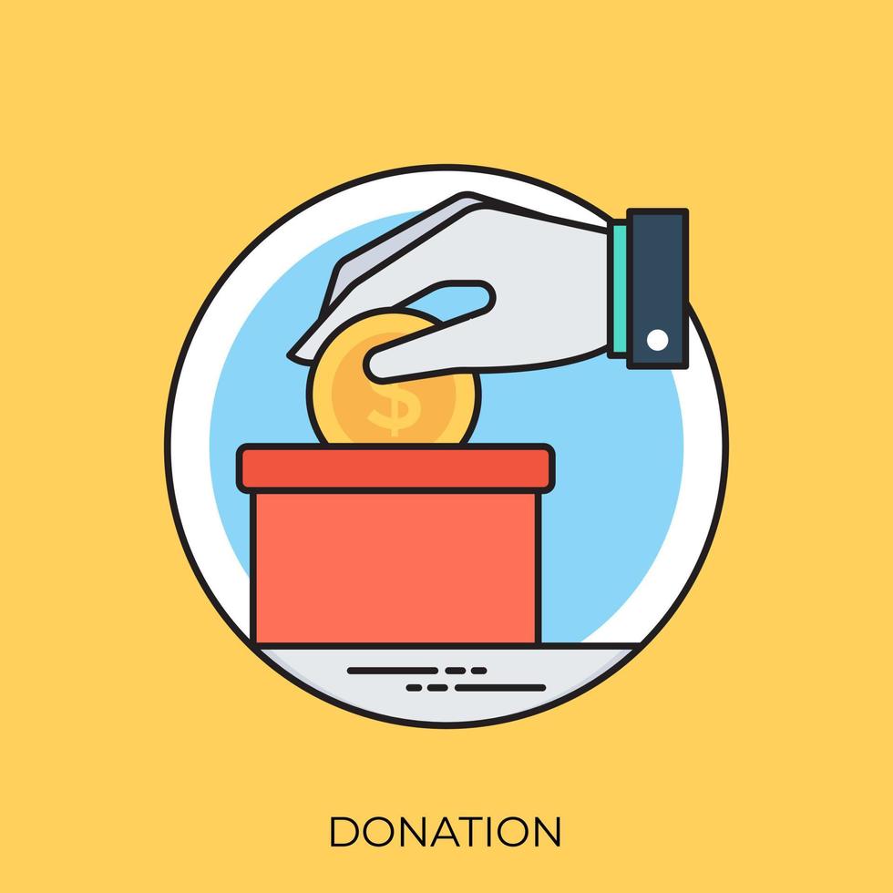 Trendy Donation Concepts vector
