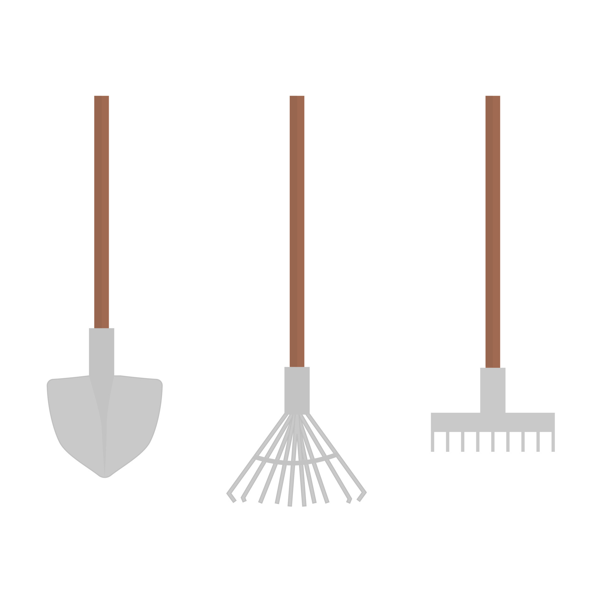 Garden tool rake shovel Vector flat illustration 4766745 Vector Art at ...