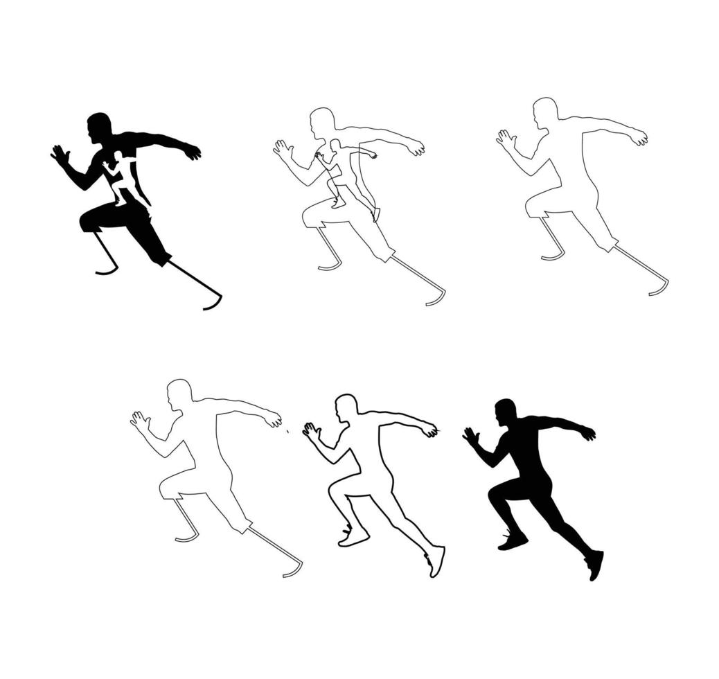 paraolympics player on white vector