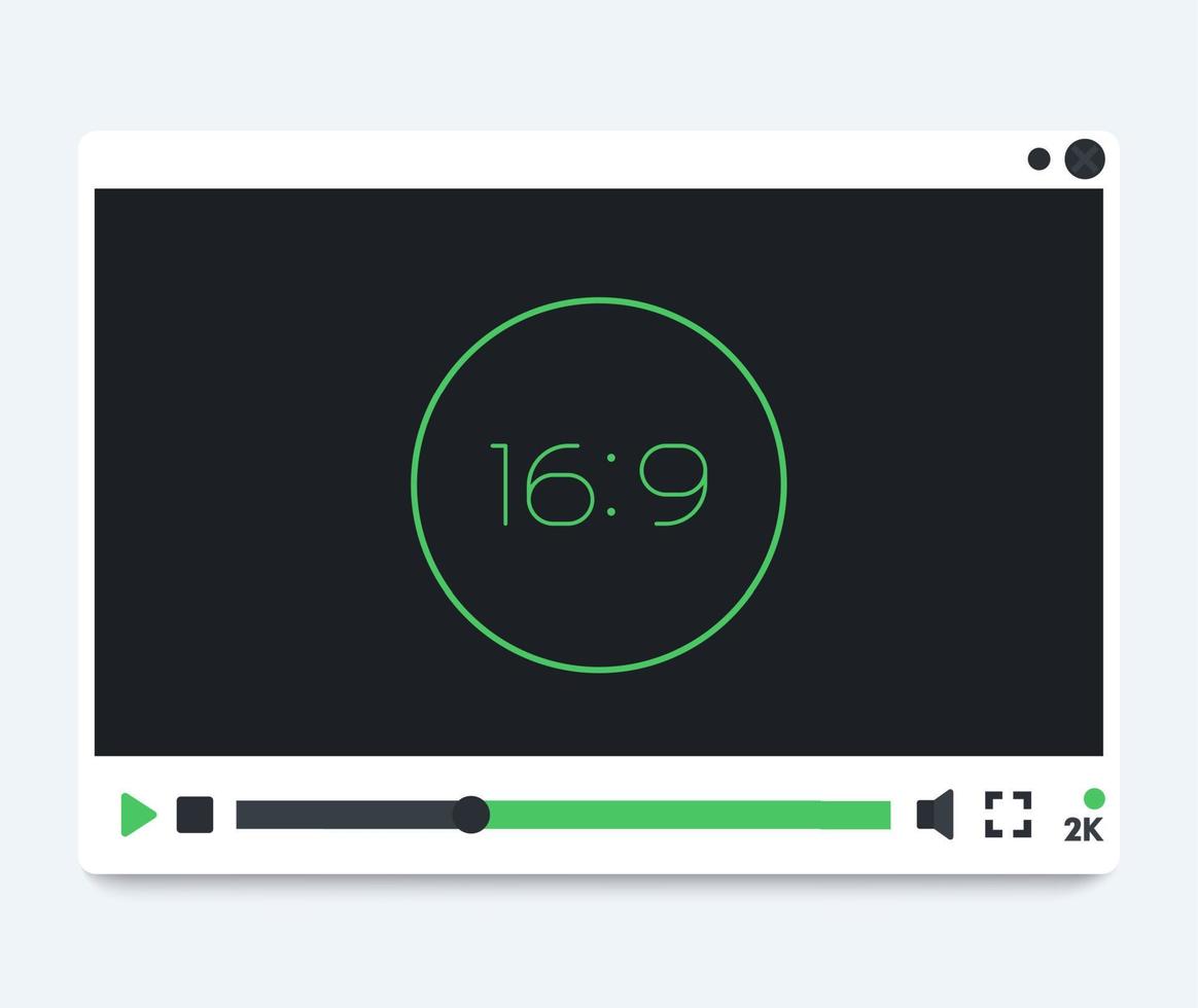 video player, modern interface design vector