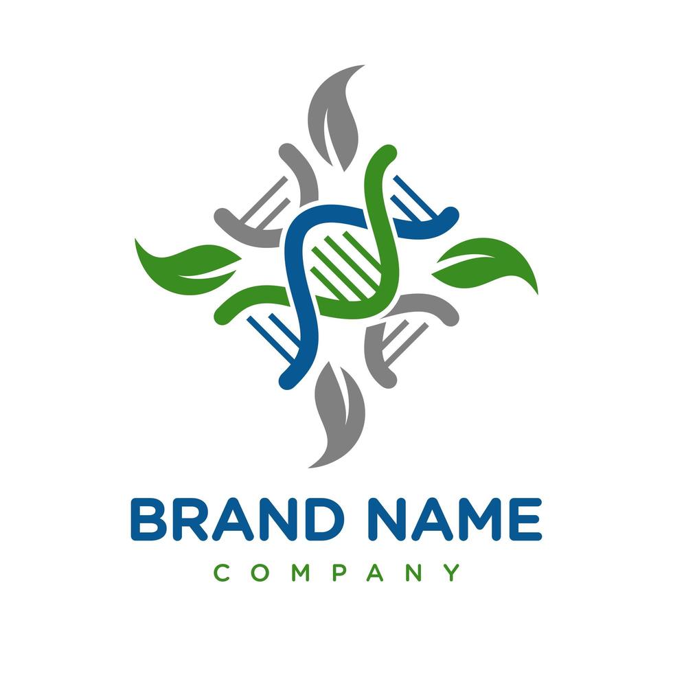 natural genetic logo design vector