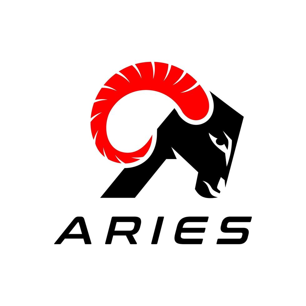 cabeza logo aries vector