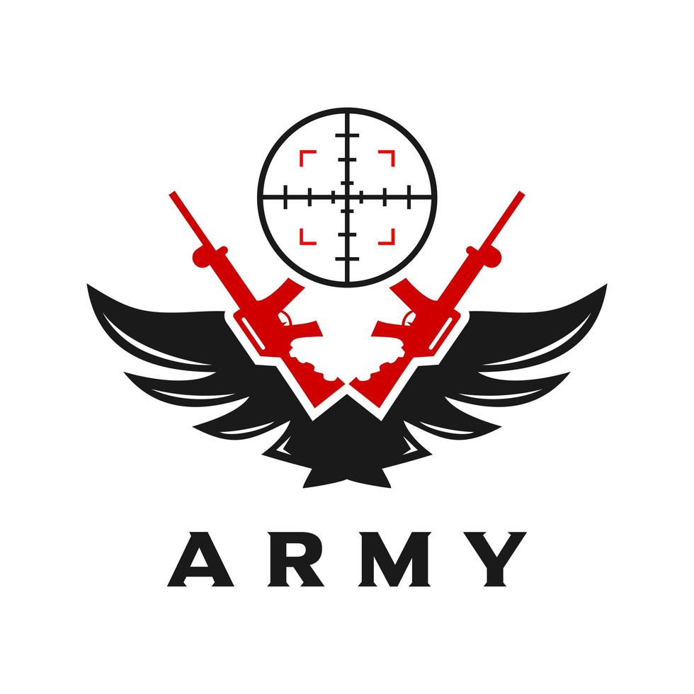 sniper logo design vector