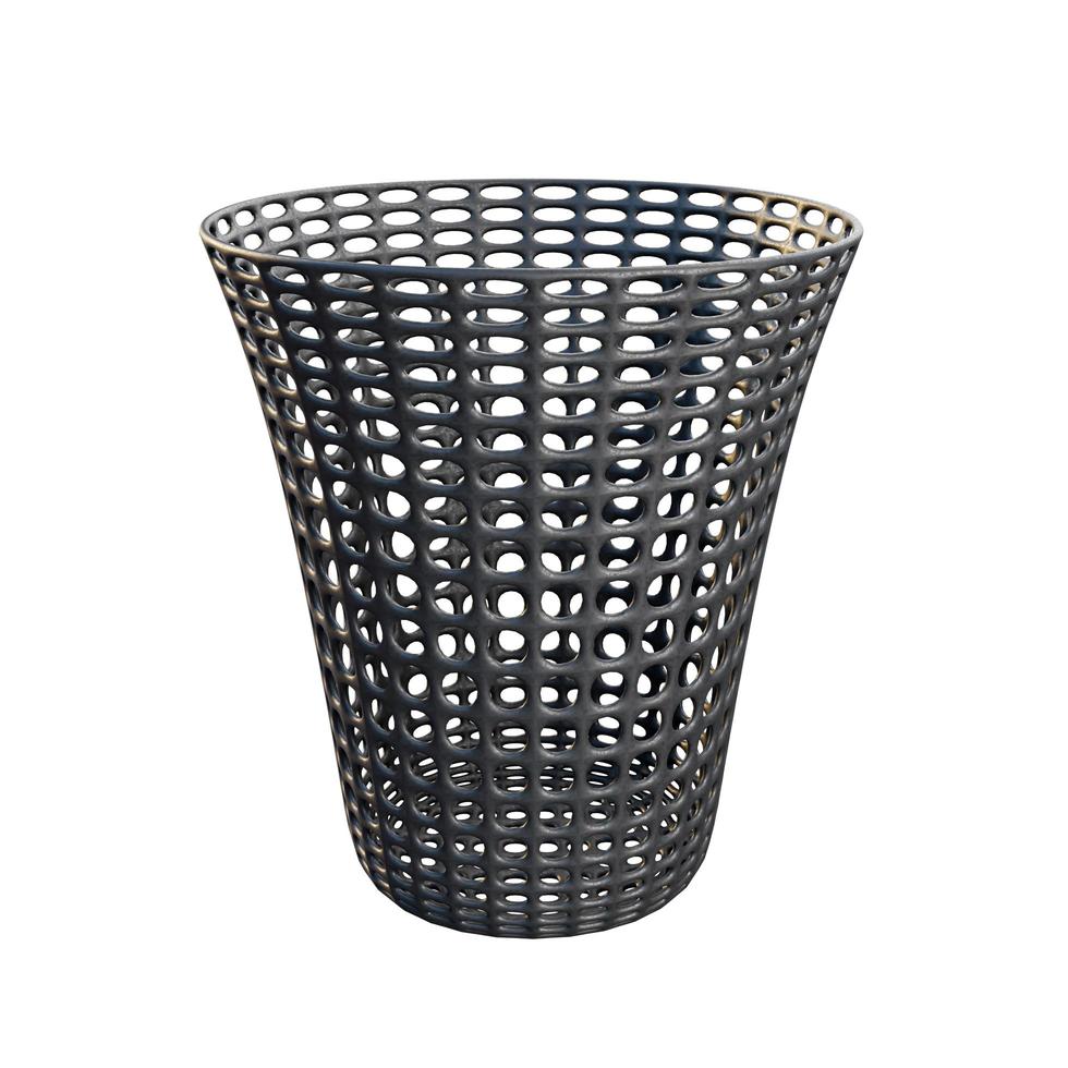 3D Rendering Basket Isolated On white photo