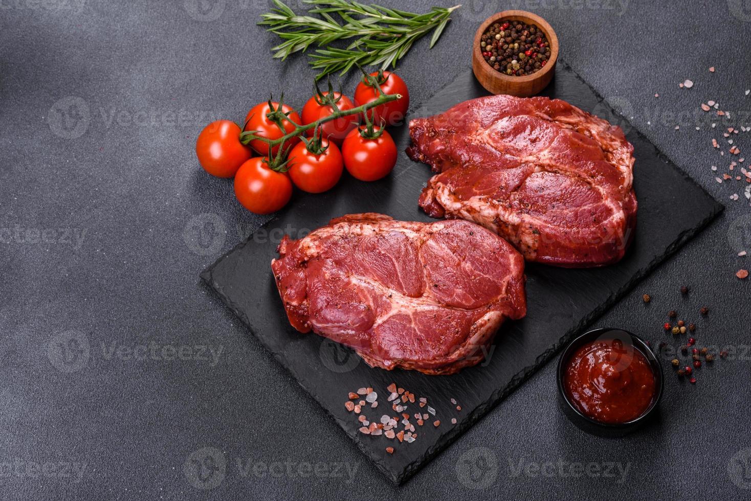 big pork raw meat piece ready for cooking. a piece of pork photo