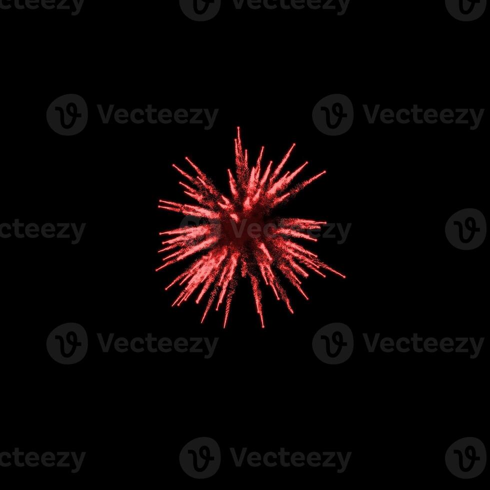 dark red fireworks burst in the air light up the sky with dazzling