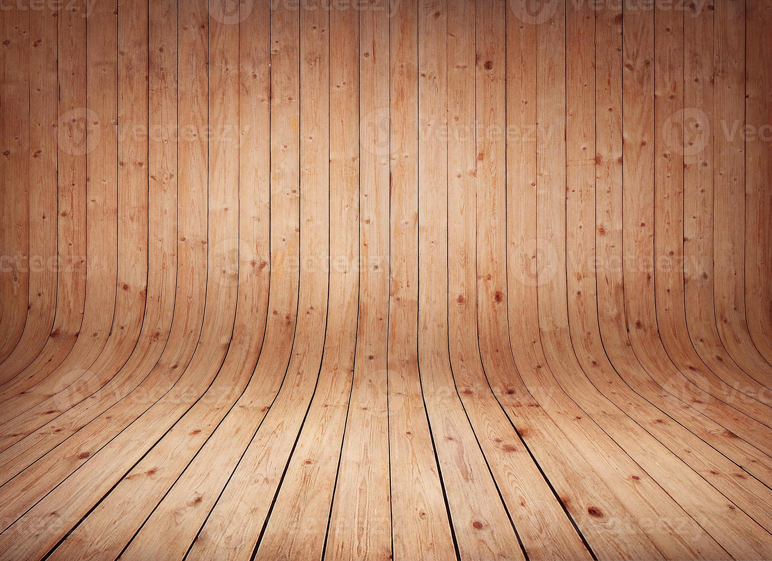 brown wood backdrop floor on black wall in outdoor background and Wood