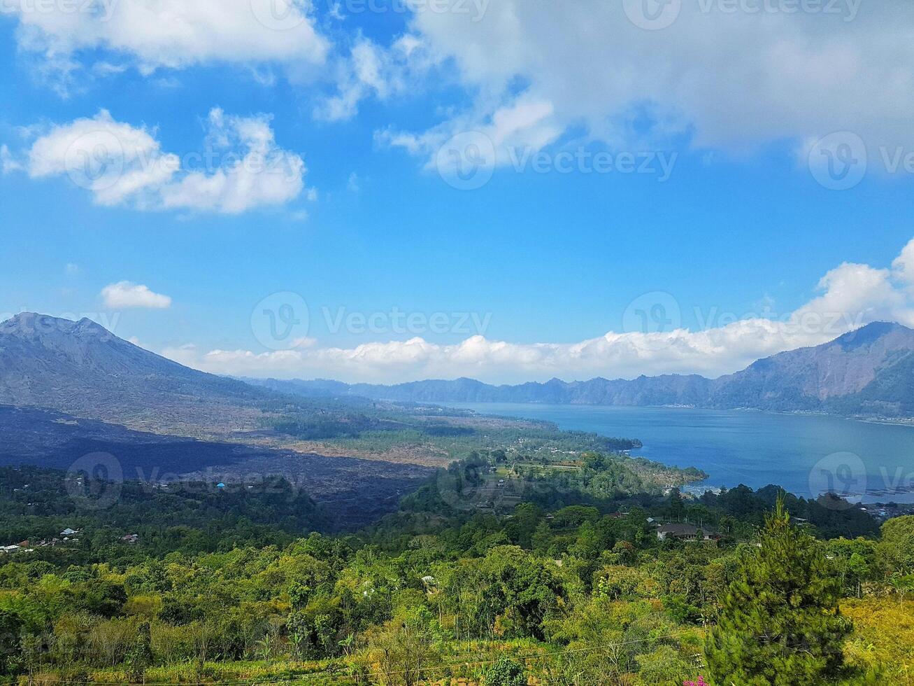 green mountain landscape Nature park Mountain valley road landscape Colorful autumn landscape and Beauty of nature concept photo