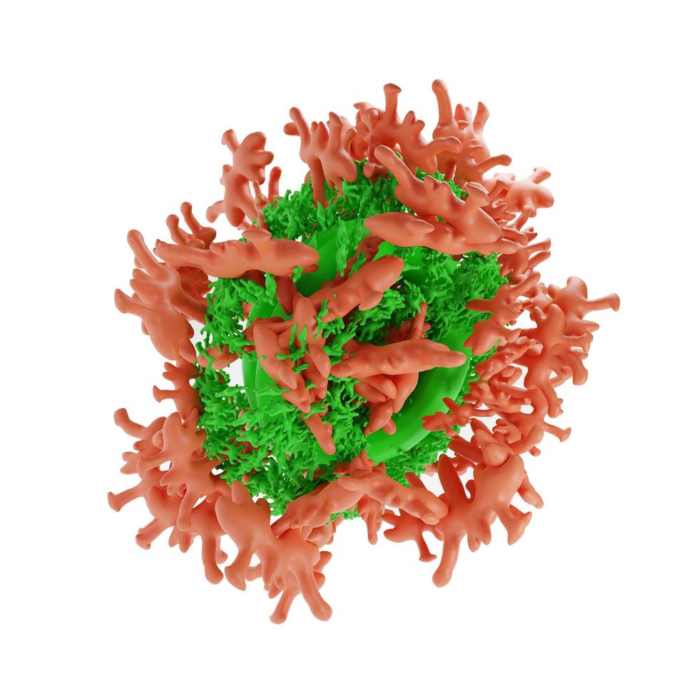 3D rendering omicron coronavirus variant photo