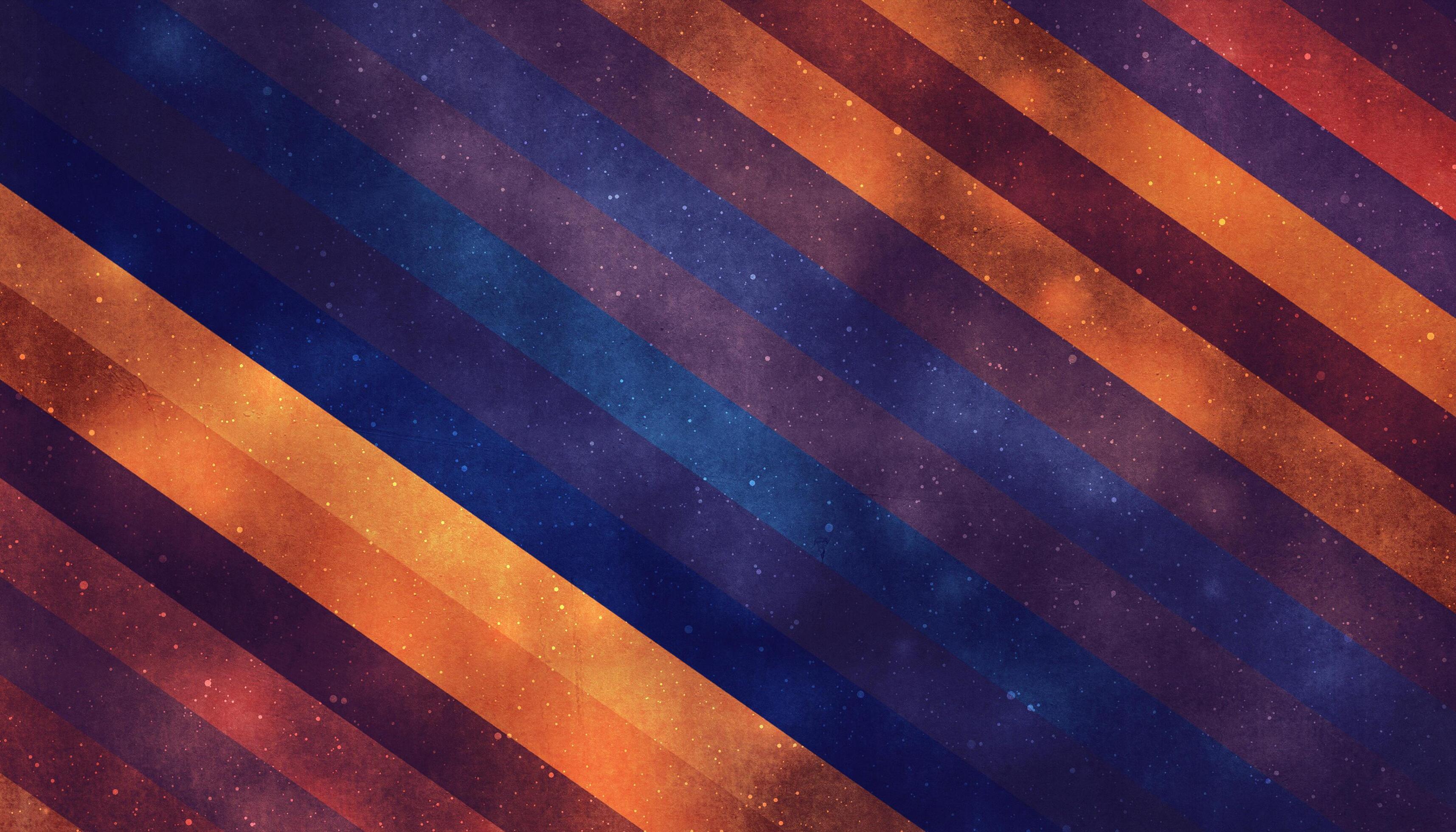 orange and dark blue colored vintage striped abstract background and motion blurred light