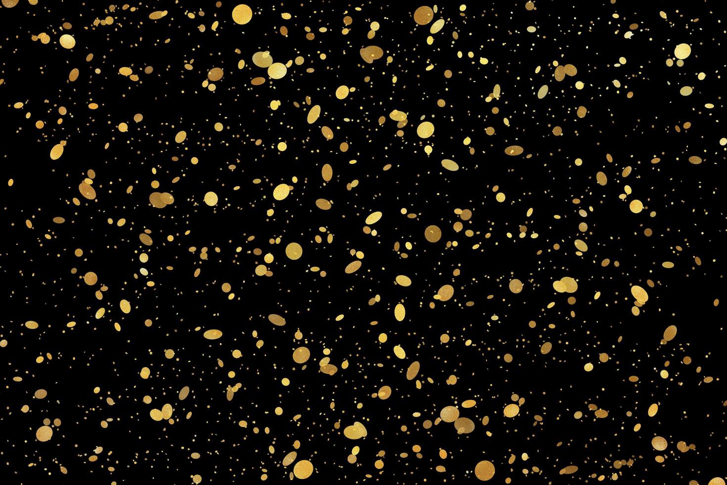 light yellow sparkle Abstract stylish light effect on a black background and sparkles Sparkling magical dust particles on black photo