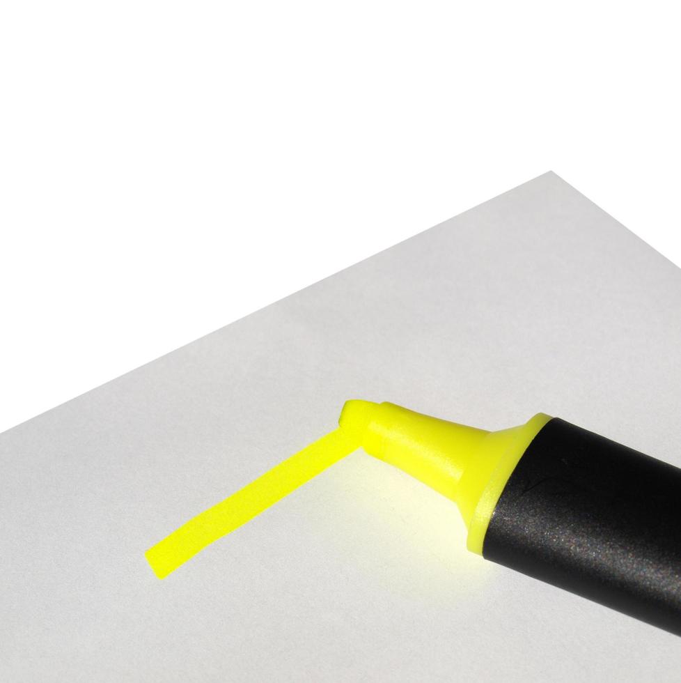 Yellow highlighter marker photo