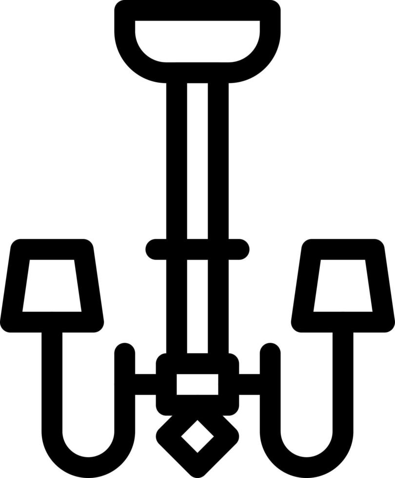 chandelier line icon illustration vector