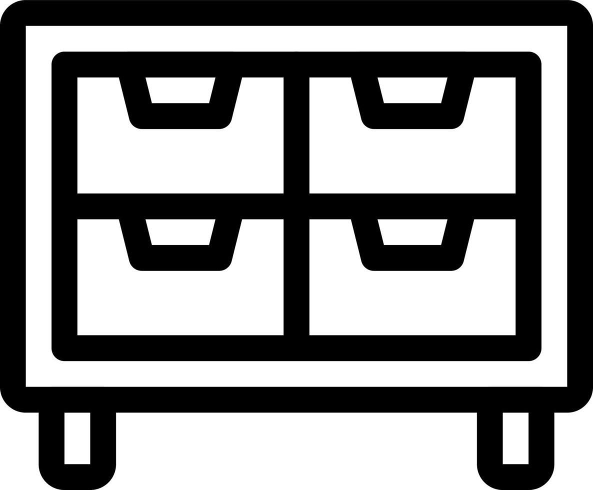 drawer line icon illustration vector
