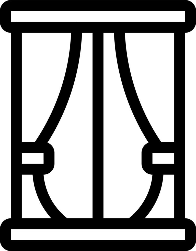 curtain line icon illustration vector