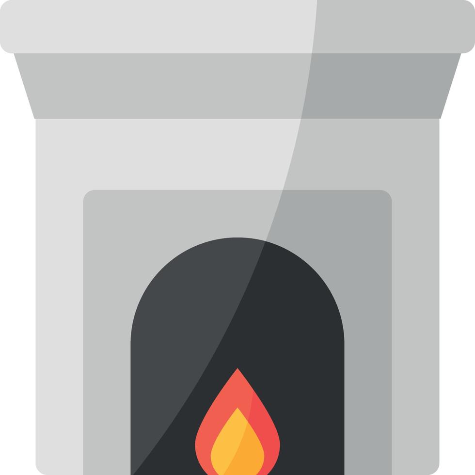 Ilustración de icono de línea de chimenea vector