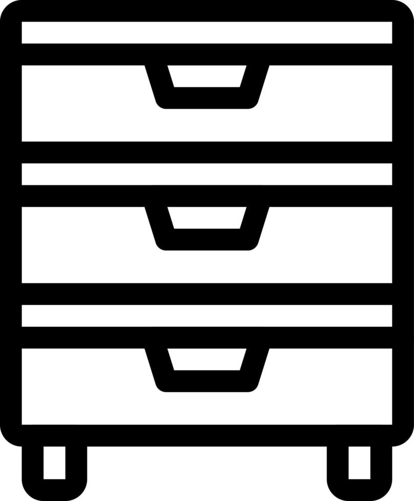 drawer line icon illustration vector