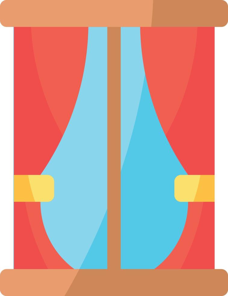 ilustración de icono de línea de cortina vector